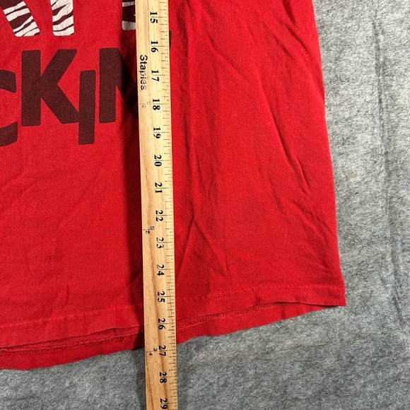 Vintage‎ LMFAO Shirt Mens Large Red Sorry For Party Rockin Dance Electronic Y2K - Picture 5 of 7